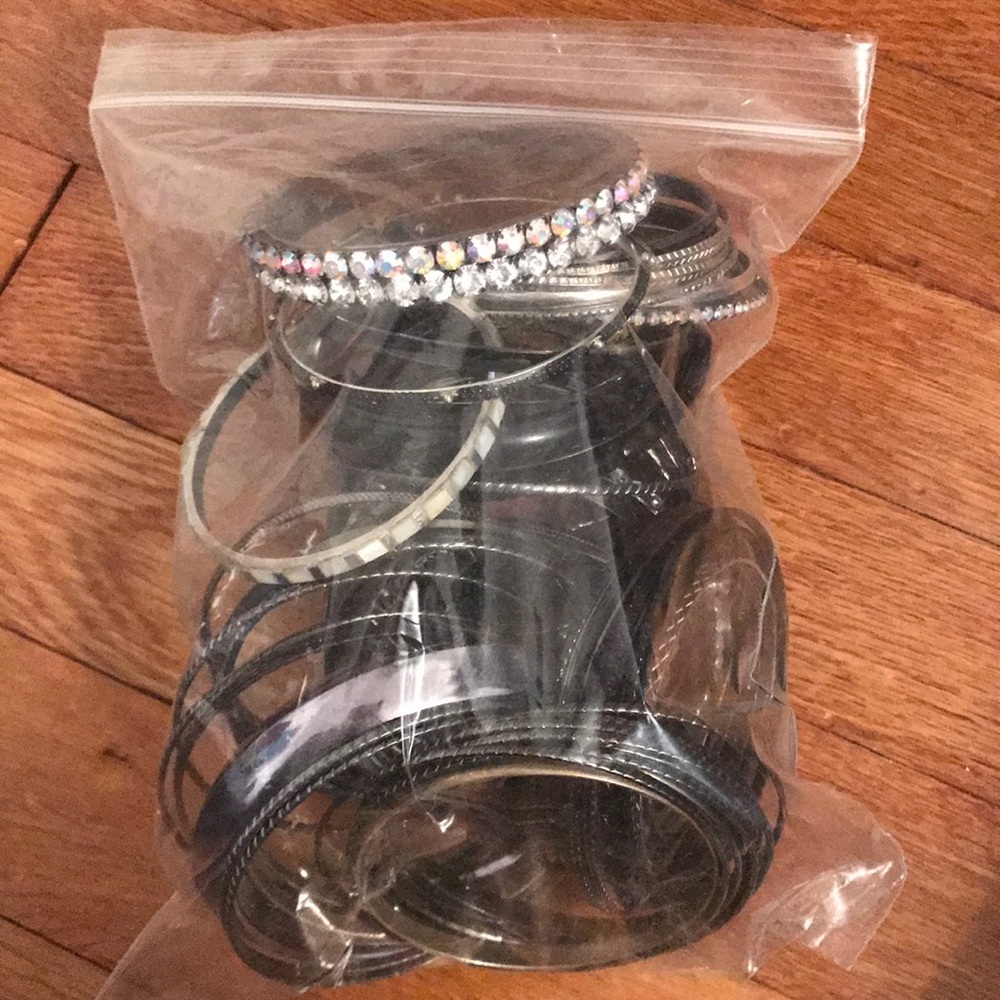 Assorted Silver Bangle Bracelets
